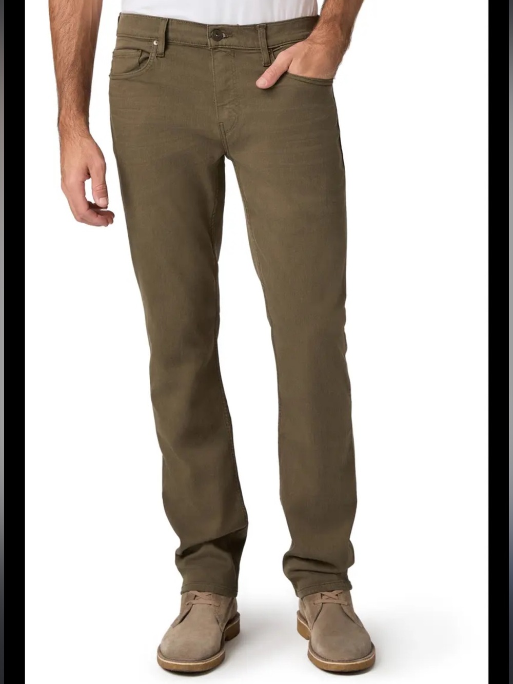 Men's PAIGE Normandie Brown Straight-Leg Jeans